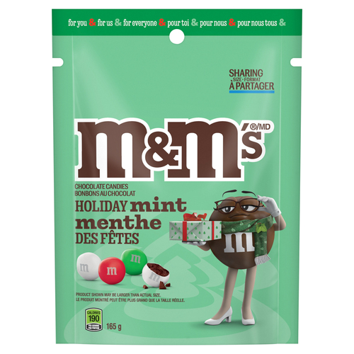 Buy M&M's Chocolate Holiday Mint Stand Up Bag 165 g | FreshCo