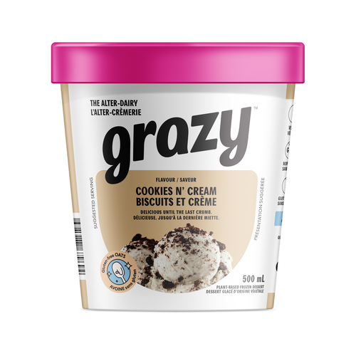 Grazy Cookies N' Cream Non Dairy Frozen Dessert