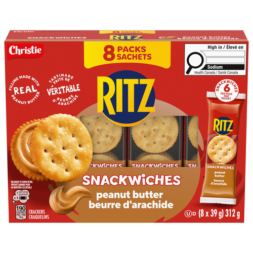 RITZ Peanut Butter Cracker Snackwiches