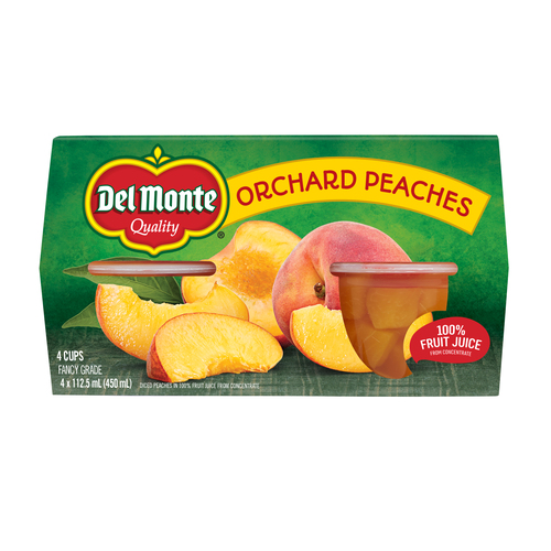 Buy Del Monte Fruit Cups Packed In Water Orchard Peaches 4 x 107