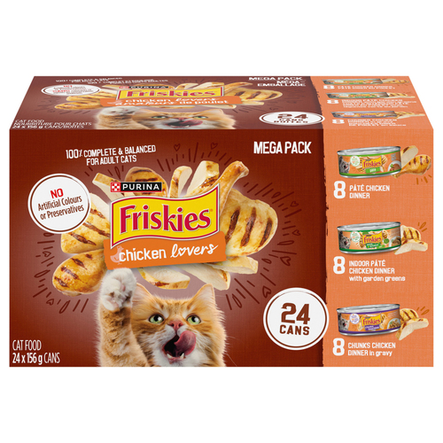 Friskies Wet Cat Food Chicken Lovers Variety Pack