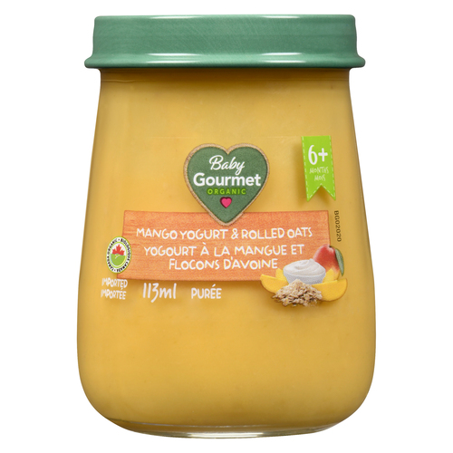 Baby Gourmet Organic Jar Mango Yogurt + Rolled Oats