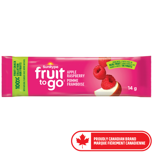 SunRype Fruit to Go 100% Fruit Snack Apple Raspberry 14 g