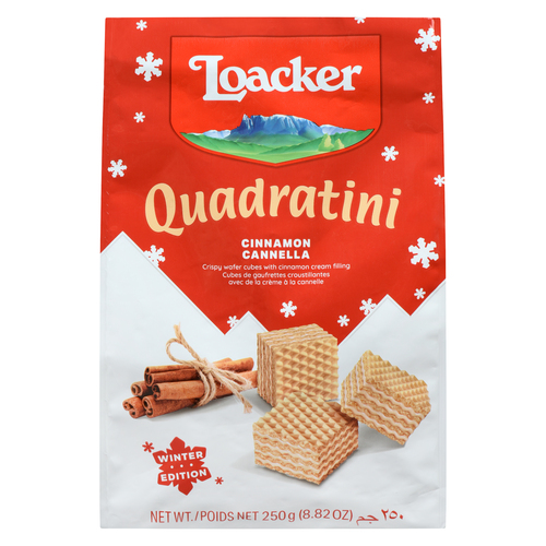 Buy Loacker Quadratini Crispy Wafer Cubes Cinnamon Cream Filling 250 g ...