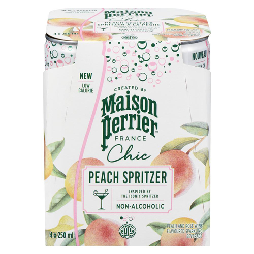 Buy Maison Perrier Non Alcoholic Chic Peach Spritzer 4 x 250 ml (cans ...