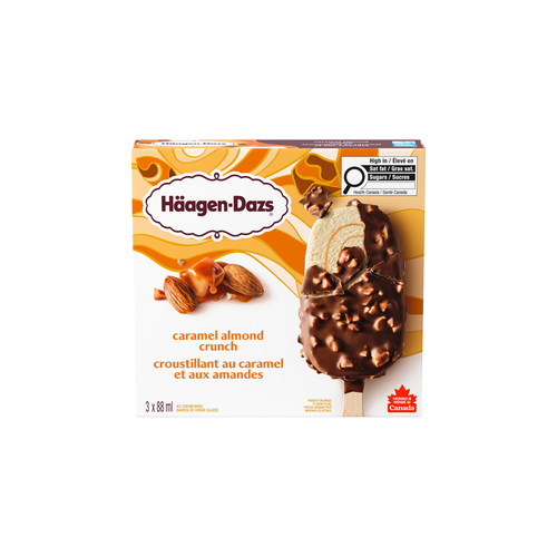 Häagen-Dazs Ice Cream Bars Caramel Almond Crunch 3 x 88 ml