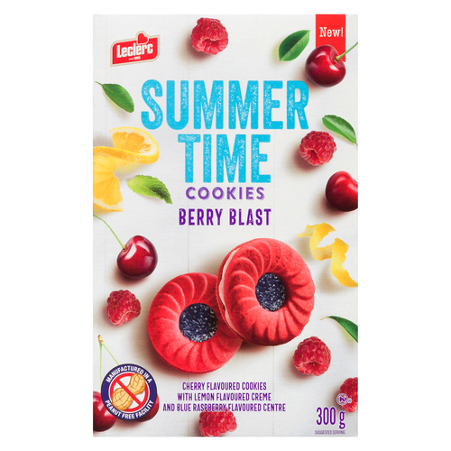 Buy Leclerc Peanut-Free Summer Time Cookies Berry Blast 300 g