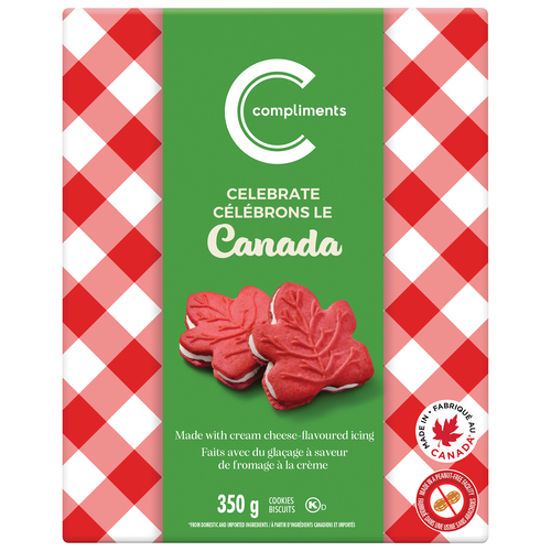 Compliments Peanut-Free Celebrate Canada Cookies