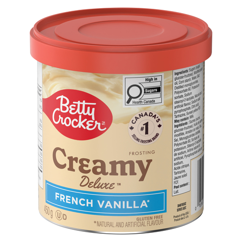 Betty Crocker Gluten-Free Creamy Deluxe Frosting French Vanilla 450 g