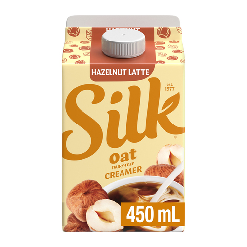 Buy Silk Oat Plant Based Coffee Creamer Hazelnut Latte 450 ml