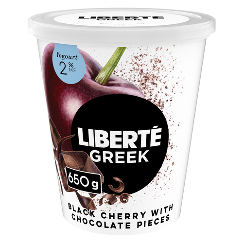 Liberte Greek 2% Yogurt Black Cherry With Chocolate Pieces
