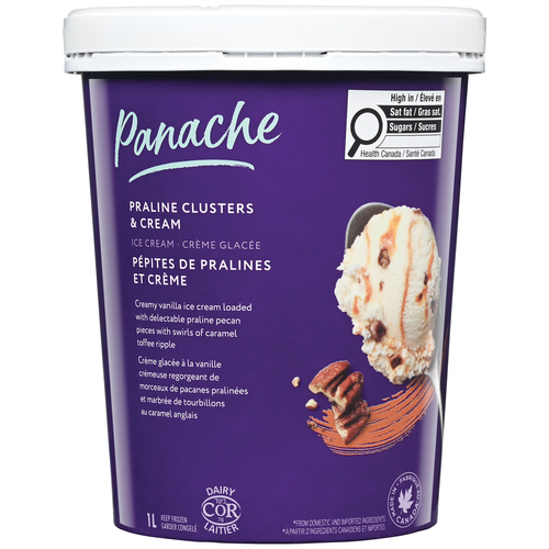 Panache Ice Cream Praline Cluster & Cream