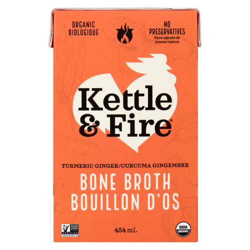 Kettle & Fire Bone Broth Turmeric Ginger Organic