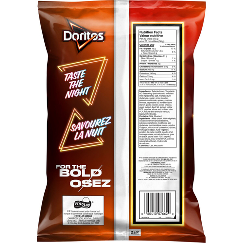 Buy Doritos Late Night Sizzlin' Tortilla Chips Cheeseburger