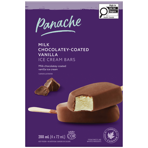 Buy Panache Ice Cream Bar Milk Chocolate Vanilla 4 x 72 ml