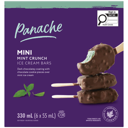 Panache Mini Ice Cream Bar Dark Chocolate Mint Crunch
