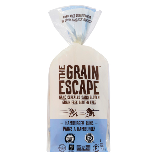 The Grain Escape Gluten-Free Hamburger Buns 4 Pack 328 g