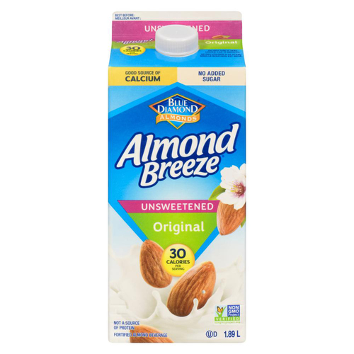 Blue Diamond Almond Breeze Unsweetened Almond Milk, Original