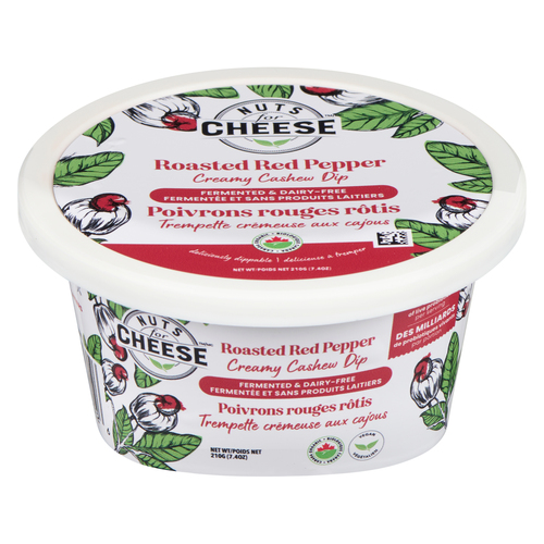 Nuts For Cheese Dairy-Free Creamy Cashew Dip Roasted Red Pepper