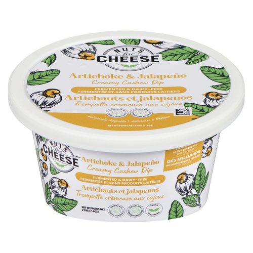 Nuts For Cheese Dairy-Free Creamy Cashew Dip Artichoke & Jalapeño