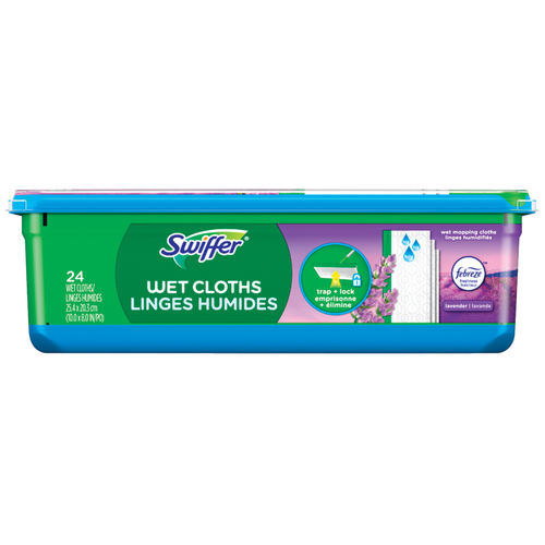 Swiffer Wet Mopping Cloths, Febreze Lavender