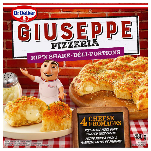 Buy Dr. Oetker Giuseppe Pizzeria Pizza Buns Rip'n Share 4 Cheese