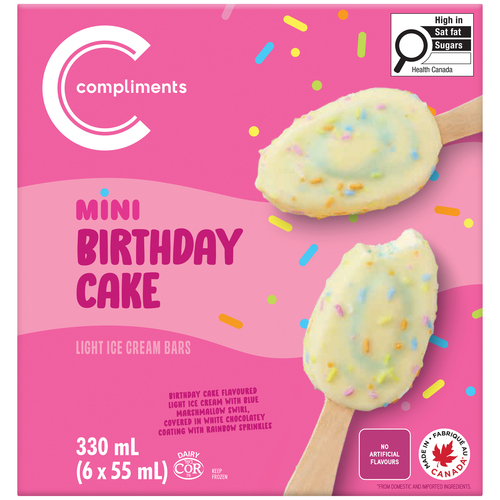 Compliments Ice Cream Bar Mini Birthday Cake