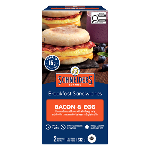 Schneiders Bacon & Egg Breakfast Sandwiches
