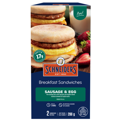 Schneiders Sausage & Egg Breakfast Sandwiches