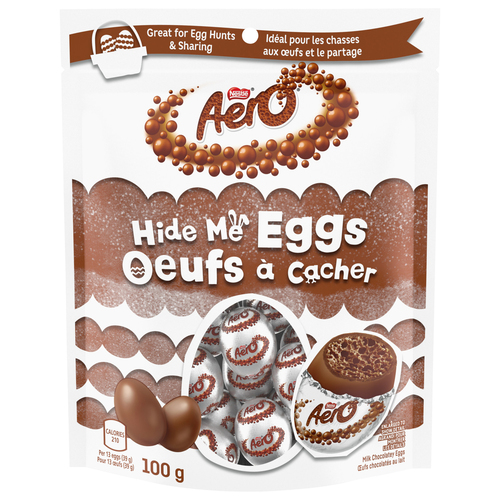 Nestlé Aero Hide Me Eggs, Miniature Milk Chocolatey Eggs