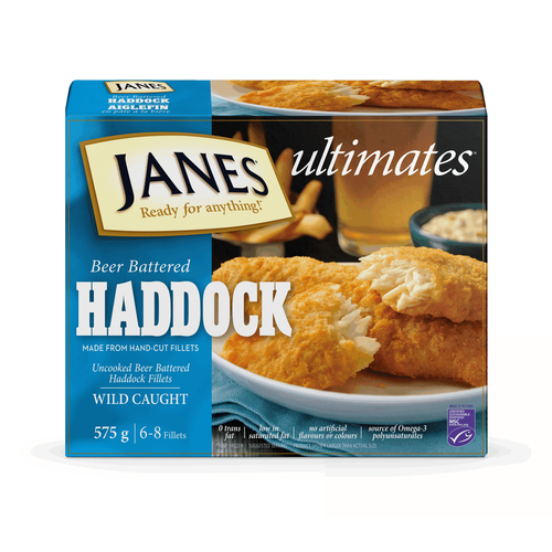 Janes Battered Frozen Haddock Fillets