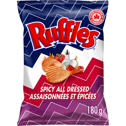 Ruffles Spicy Potato Chips All Dressed Flavoured