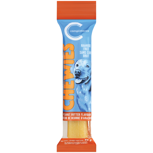 Compliments Dog Treat Chewies Peanut Butter