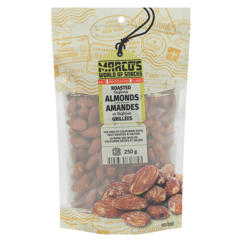 Marco's World Of Snacks California Almonds Roasted Salt Smacked