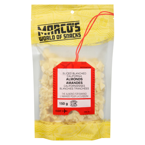 Marco's World Of Snacks California Almonds Sliced Blanched