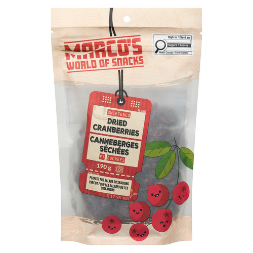 Marco's World Of Snacks Dried American Cranberries