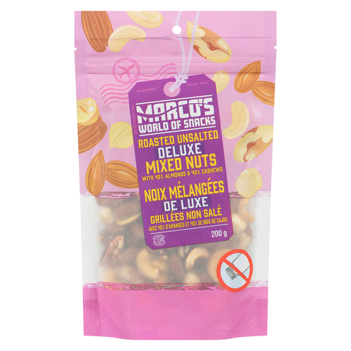 Marco's World Of Snacks Deluxe Mixed Nuts Roasted Unsalted