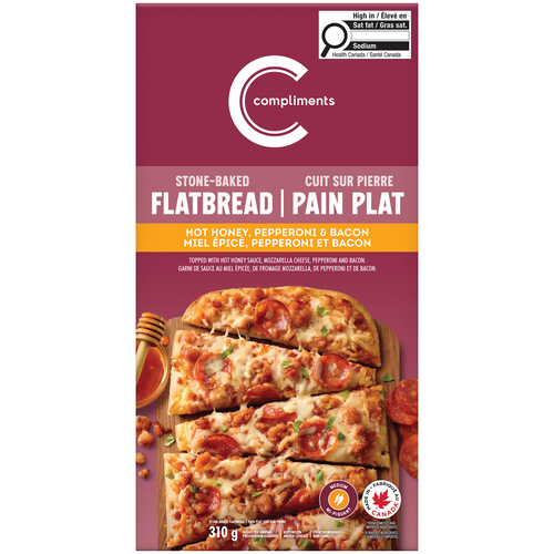 Compliments Frozen Flatbread Hot Honey Pepperoni And Bacon
