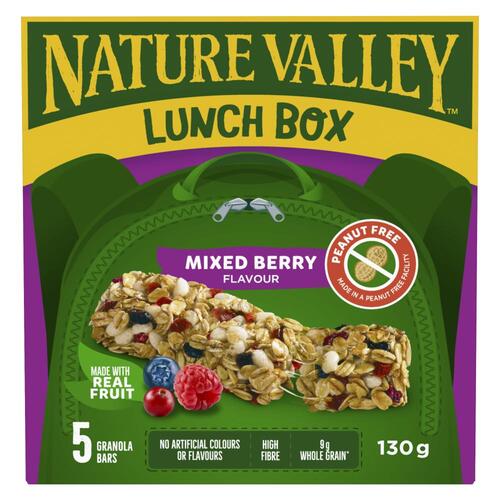 Nature Valley Lunch Box Peanut-Free Granola Bars Mixed Berry