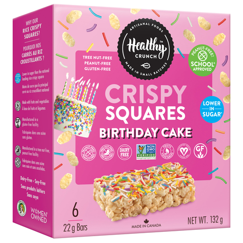Healthy Crunch Crispy Squares Birthday Cake