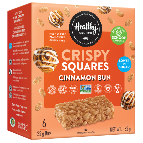 Healthy Crunch Peanut-Free Crispy Squares Cinnamon Bun