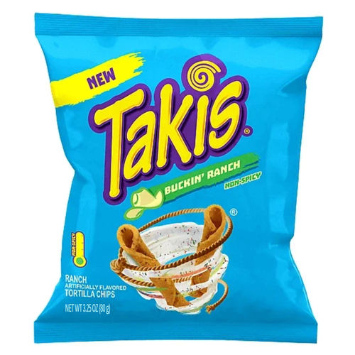 Takis Buckin' Ranch, Ranch Flavoured Rolled Tortilla Chips