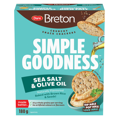 Dare Simple Goodness Crunchy Snack Crackers Dill & Herb