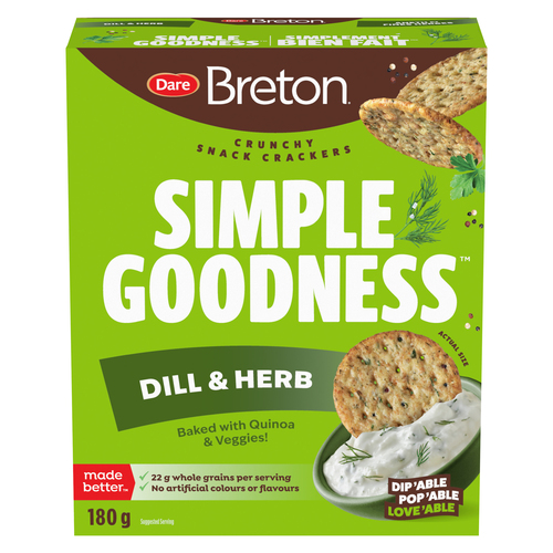 Dare Simple Goodness Crunchy Snack Crackers Dill & Herb