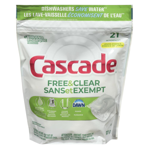 Cascade Free & Clear Dishwasher Detergent Lemon