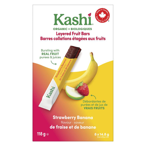 Kashi Organic Layered Fruit Bars Strawberry Banana 8 x 14.8 g
