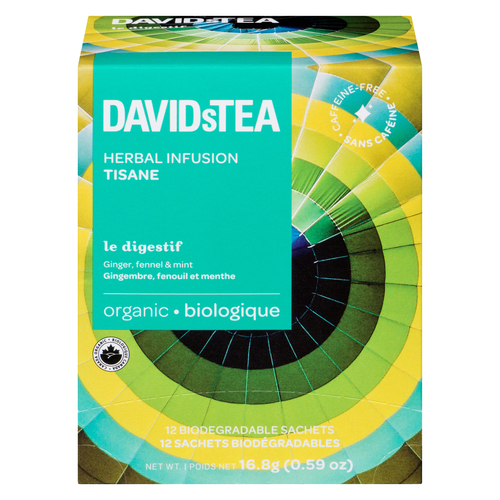 Buy DAVIDs TEA Organic Tea Herbal Infusion Digestif 12 Sachets | IGA