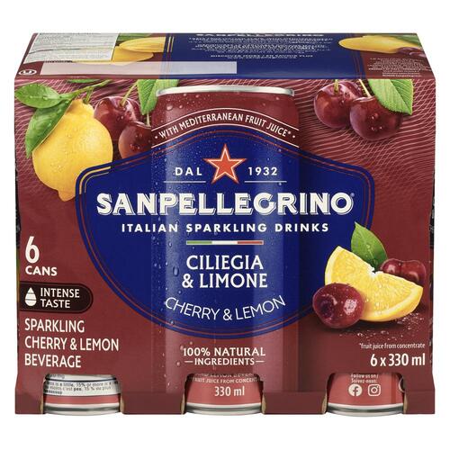 San Pellegrino Sparkling Drink Cherry & Lemon