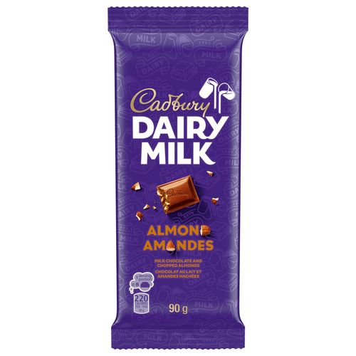 Cadbury Dairy Milk Chocolate Bar With Almonds 90 g