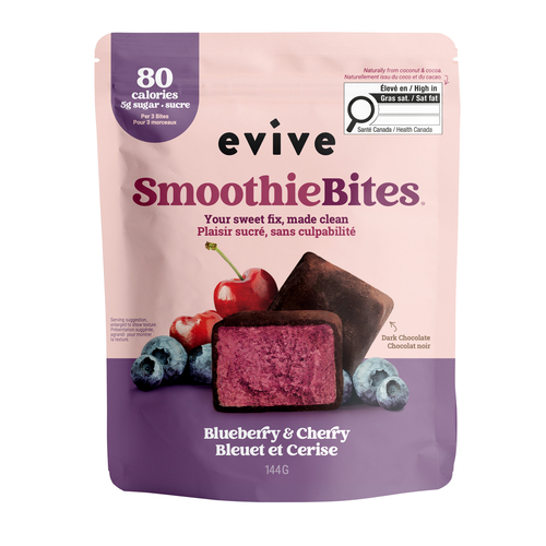 Evive No Sugar Added Smoothie Bites Acai Covered Dark Chocolate Blueberry And Cherry